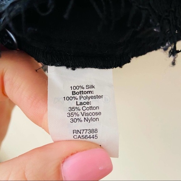 MADEWELL Silk Cold Shoulder Lace Detailed Top - Picture 12 of 14